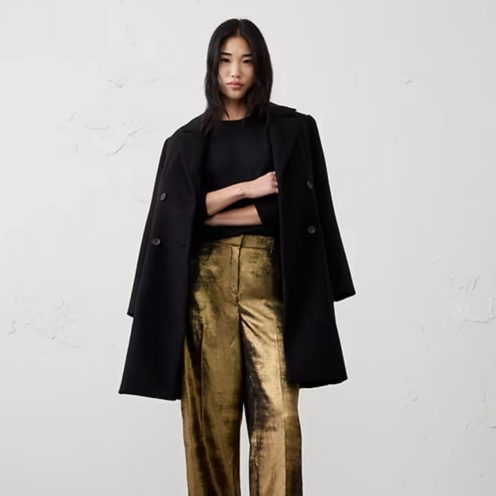 Banana Republic Metallic Wide Leg Pants